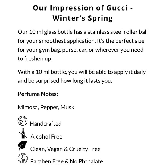 Oil Perfumery Gucci’s Winter’s Spring - Picture 2 of 4
